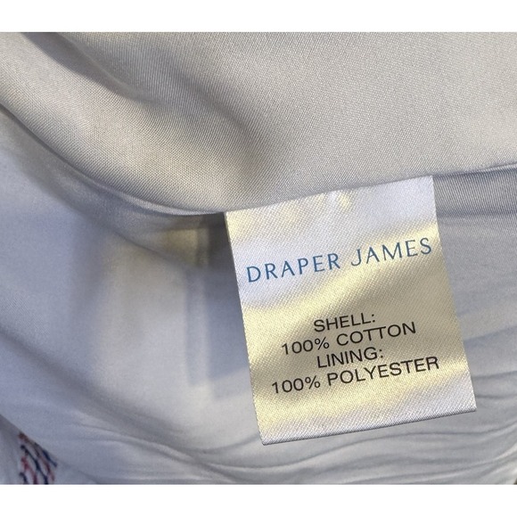 Draper James Trisha Shirtdress Woman XL Cotton Dress Red White Blue Lined Button - Picture 8 of 13